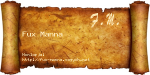 Fux Manna névjegykártya